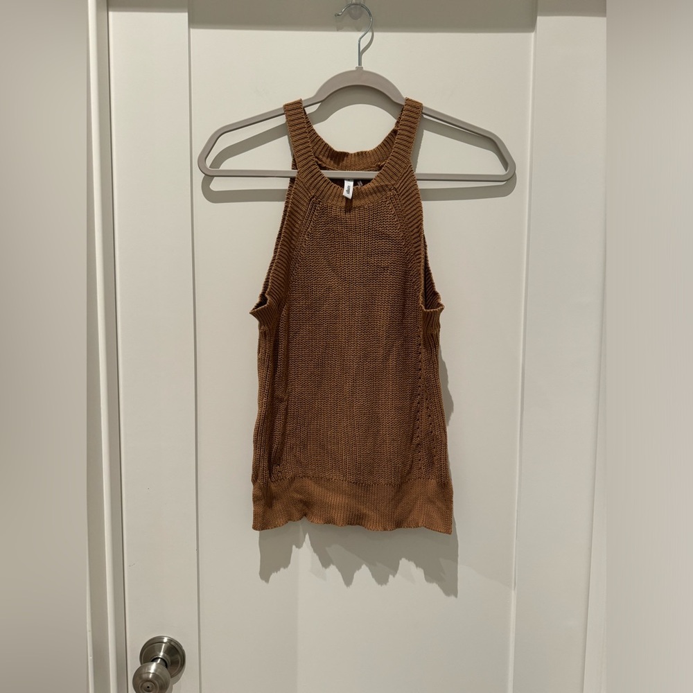 Brown Glam Knitted Tank